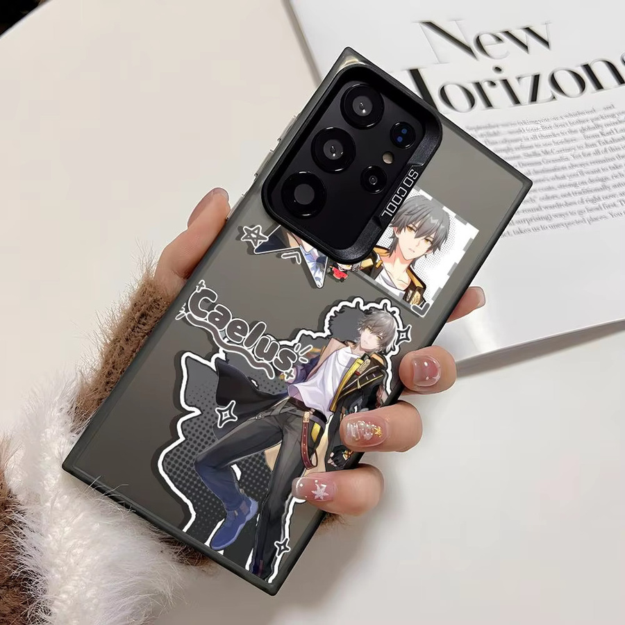 Silikon Handyhülle Honkai Star Rail Caelus für Samsung Galaxy S25 S24 S23 S22 S21 S20 Ultra in Silber - Bild 2