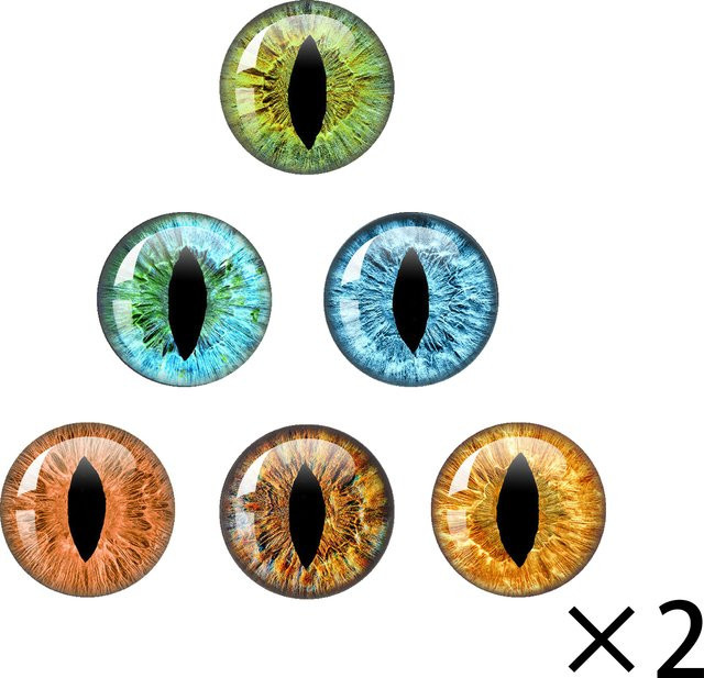 MSCHENGDORIS Glas Augen Cabochons, Bunt, Unisex - Bild 1