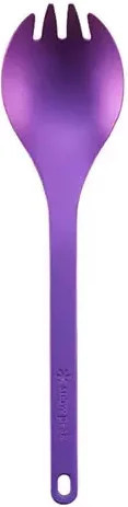 Snow Peak Titanlöffel-Gabel in Lila mit mattem Finish - Bild 1