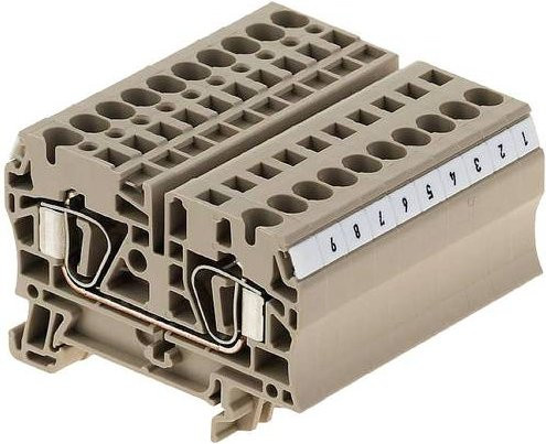 Weidmüller Durchgangsreihenklemme 1651900000 Zugfeder Beige 10 Stück - Bild 1