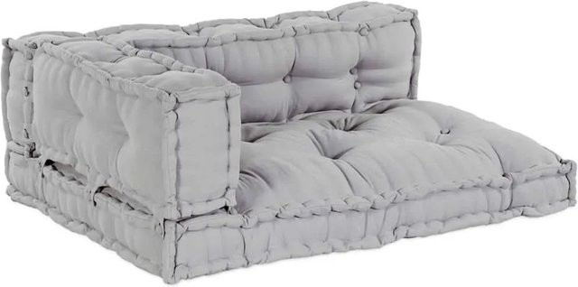 vidaXL Sofakissen 3-teiliges Set aus Stoff in Grau, B/T/H: 80 x 80 x 12 cm - Bild 1