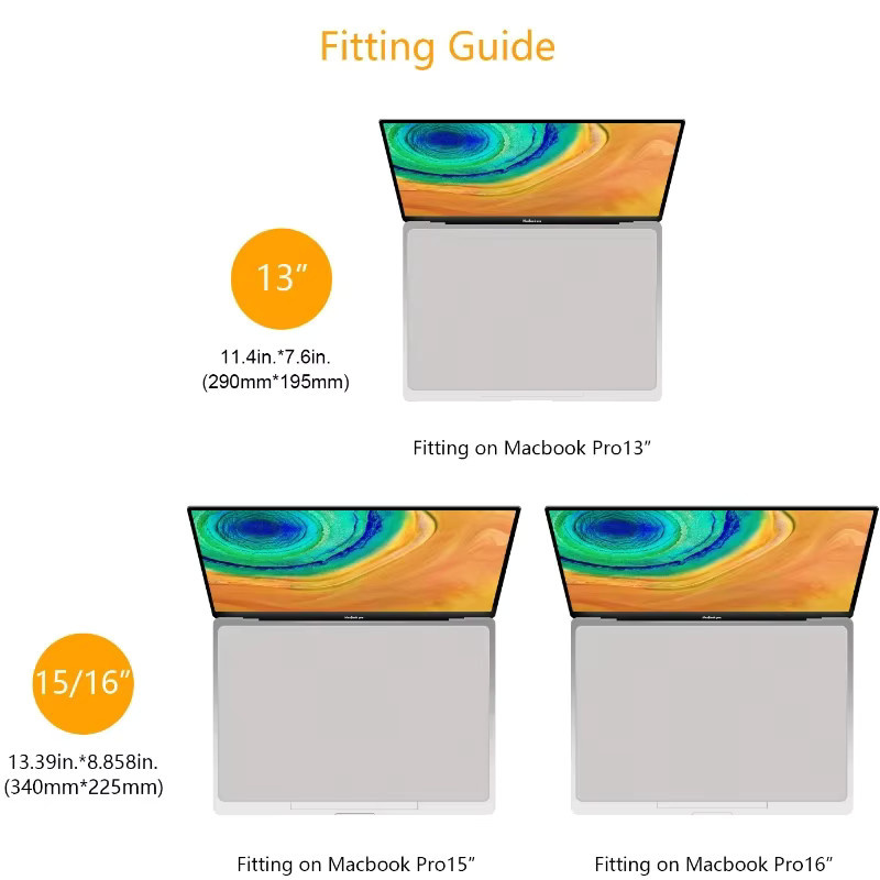 Apple Tastatur-Displayschutz aus ultra weicher und fusselfreier Mikrofaser für MacBook Pro 13-14 & 15-16 Zoll - Bild 5