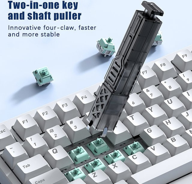 SD&HI 2-in-1 Schalter- und Tastenkappen-Abzieher für mechanische Gaming-Tastaturen, Schwarz, Reinigungswerkzeug - Bild 1