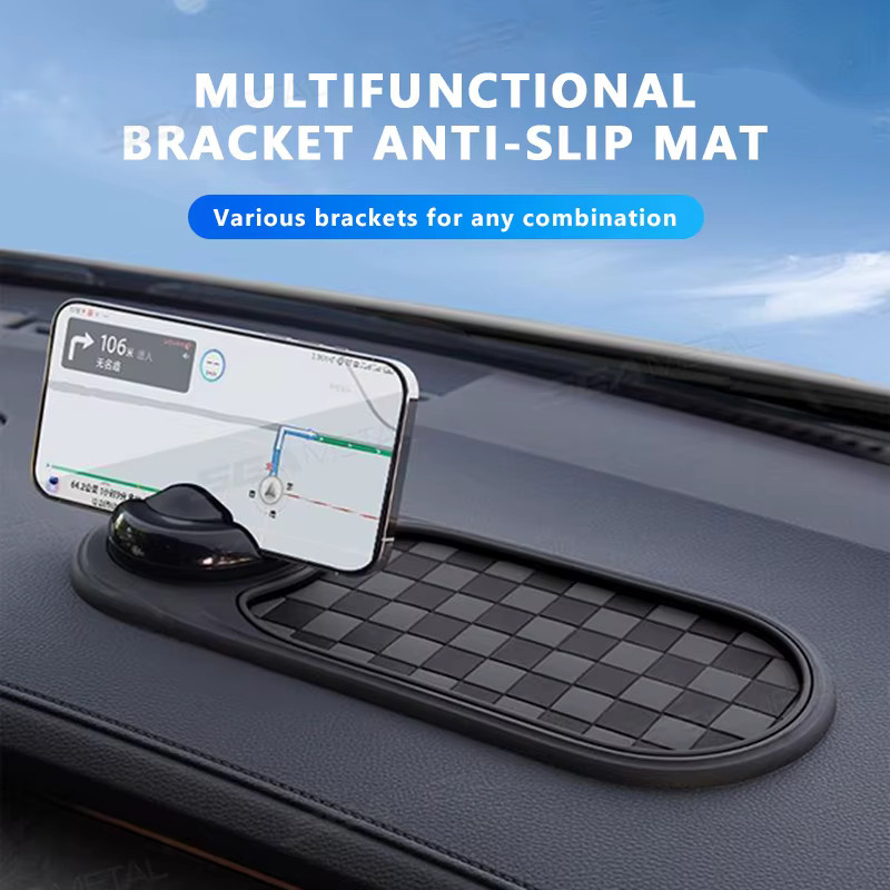 SEAMETAL Auto-Armaturenbrett-Telefonhalter mit rutschfester Matte und 360-Grad-Drehung für Navigation in Schwarz und Grau - Bild 4