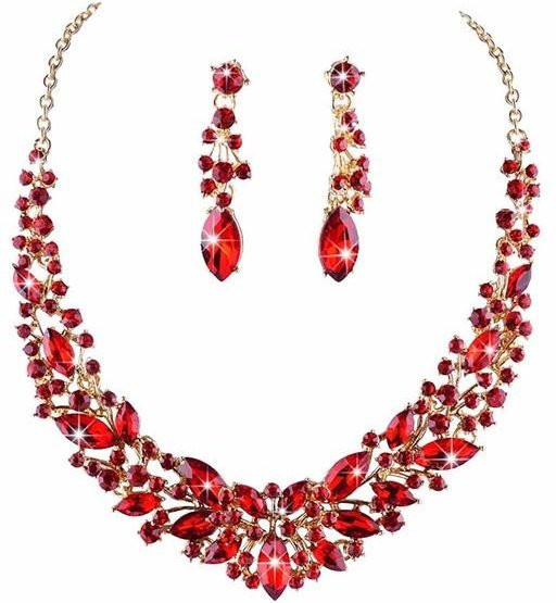 Wucifang Jewelry Schmuck-Set, Kristall, braun, Damen - Bild 1