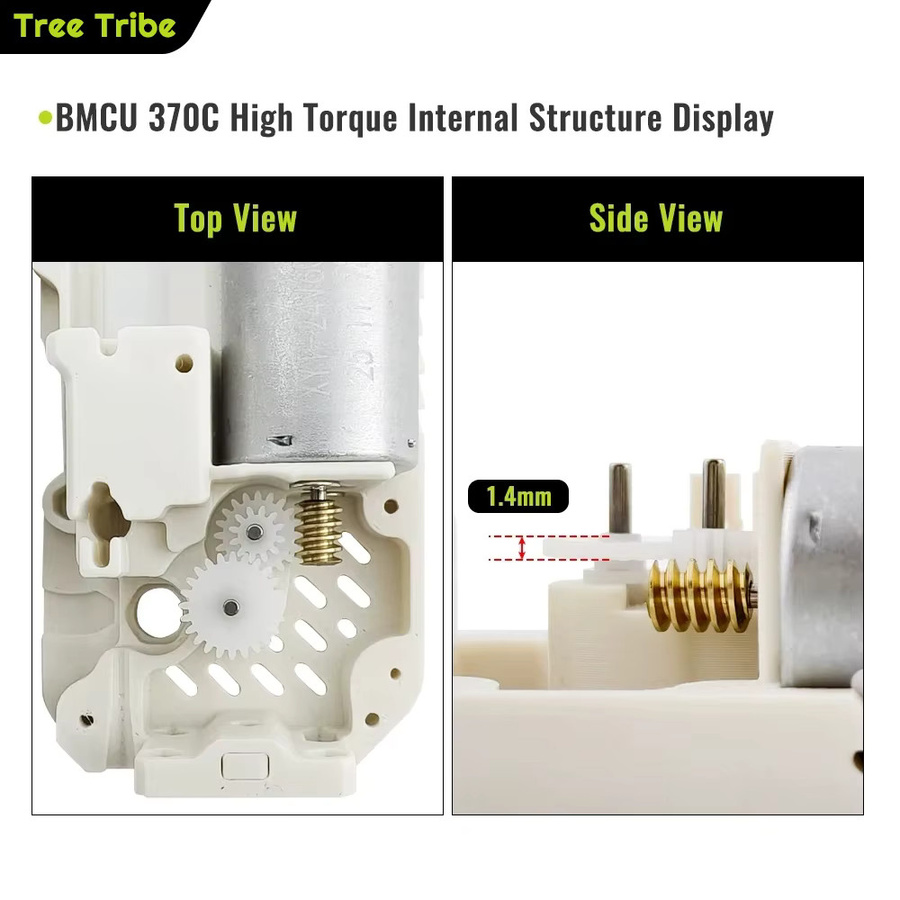 Tree Tribe AMS BMCU 370C Upgrade Messinggetriebe mit hohem Drehmoment für A1 Mini MMU 3D-Drucker, kompatible Teile für mehrfarbigen Druck, Weiß - Bild 3