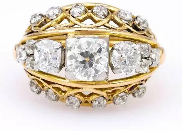 Huitan Damenring, Gold, Zirkonia, Damen - Bild 1