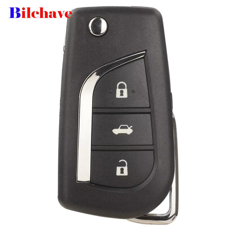 Jingyuqin Flip Remote Autoschlüssel Anhänger für Toyota Camry Hilux Corolla mit H-8A Chip 433MHz und 3 Tasten - Bild 3