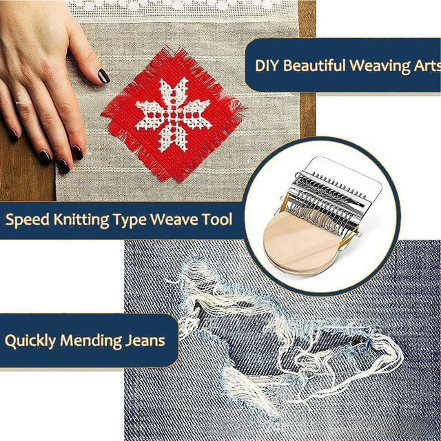 Strickreparatur-Set in Silber: Nähwerkzeug mit Nadelhaken für Pullover, Kleidung und DIY-Handarbeiten - Bild 1