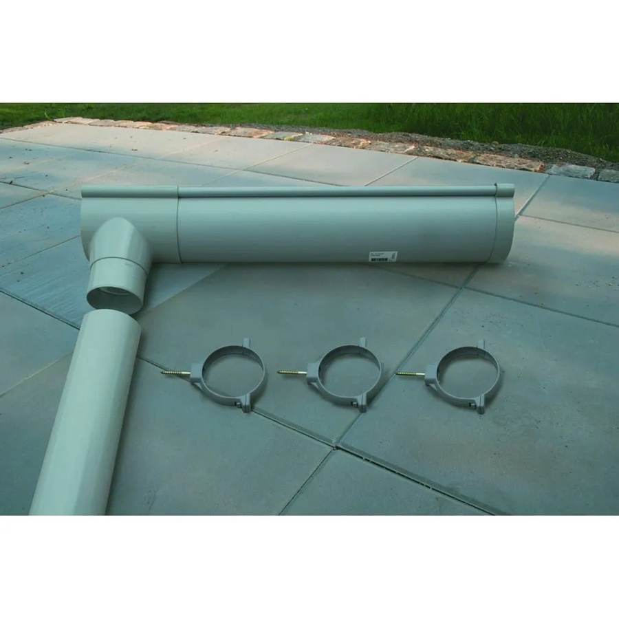 Karibu Dachrinne aus PVC in Grau - Bild 2