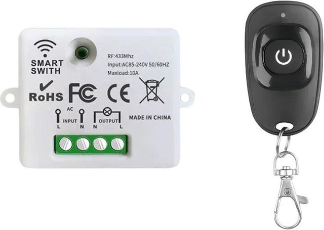 YJMP Universeller drahtloser Fernbedienungsschalter mit 433MHz RF-Sender und Relais-Empfängermodul für AC 220V in Zitronen-Gletscher-Farbe - Bild 1