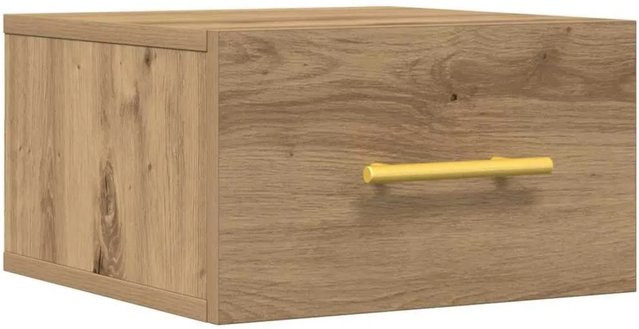 vidaXL Nachttisch Artisan-Eiche in Braun aus Holzwerkstoff, Wandmontage, B/T/H: 35 x 35 x 20 cm - Bild 1
