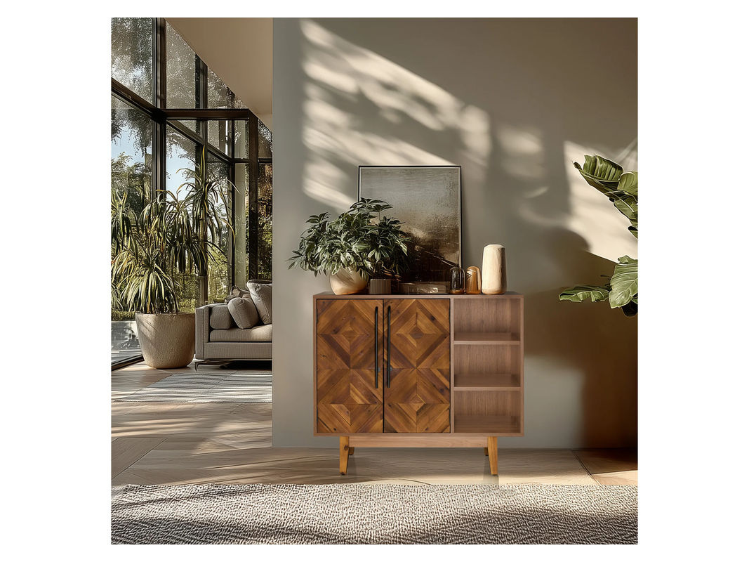 hjh LIVING Kommode SANTJAGO WOOD L aus Fichte in Braun im Mid-Century Design - Bild 2