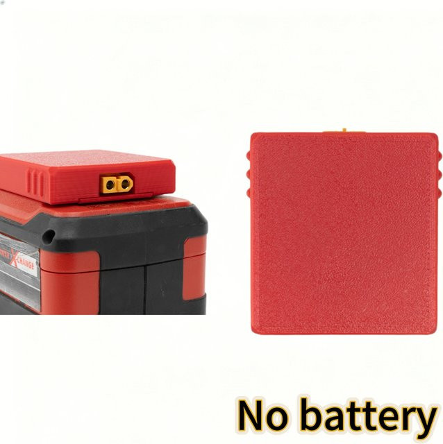 Ozito DIY-Adapter für 18V Lithium-Batterien mit XT60-weiblicher Schnittstelle und USB-C in Rot - Bild 1