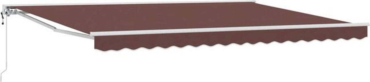 Elektrische ausziehbare Markise von vidaXL in Braun mit Polyester und Aluminium, B: 4,5 m x T: 3 m - Bild 1