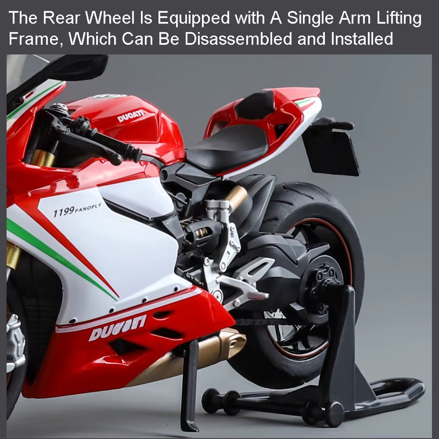 MAKEDA V4S Motorradmodell, Maßstab 1:12, mit Licht und Sound, Metall und Gummi - Bild 2