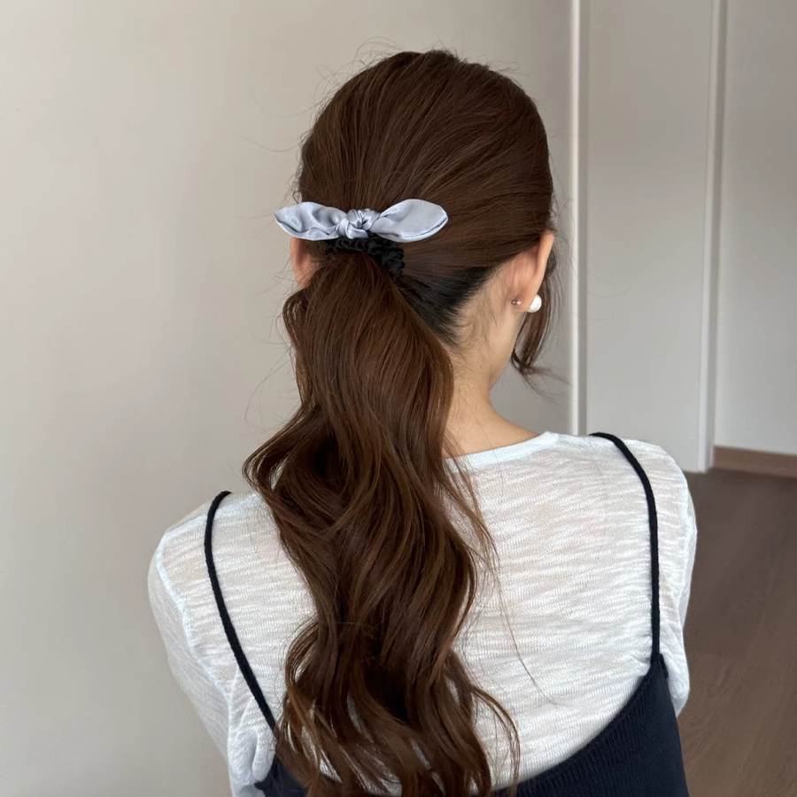 FENGCHE Haarschleifen mit Hasenohren, Satin-Scrunchies, Damen - Bild 3