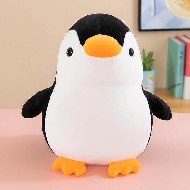 Pinguin Puppe Plüschtier, Stoffpuppe, schwarz, 35cm - Bild 1