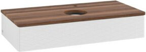 V&B Waschtischunterschrank Antao mit Frontstruktur in Weiß, B/T/H: 100 x 50 x 19 cm - Bild 1