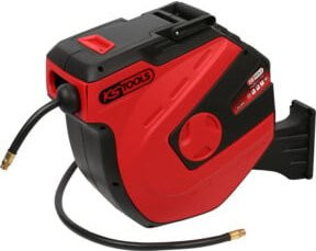 KS Tools Automatischer Druckluftschlauch-Aufroller, Rot, Wandmontage - Bild 1