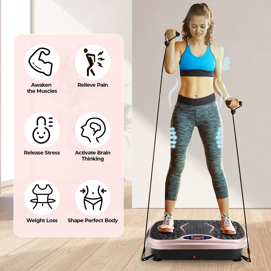 Homfa Vibrationsplatte in Blau für Ganzkörpertraining und Lymphdrainage - Bild 5