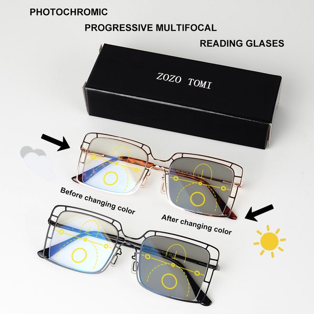 ZOZO TOMI Lesebrille, randlos, Metall, transparent, Unisex - Bild 1