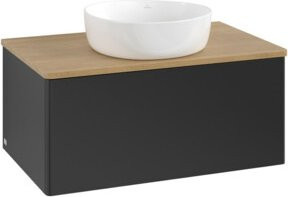 V&B Waschtischunterschrank Antao ohne Frontstruktur in Eiche Honigbraun B/T/H: 80 x 36 x 50 cm - Bild 1