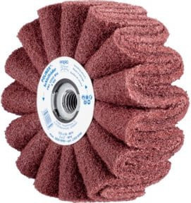 PFERD TOOLS POLINOX Vlies-Schleifrad PNG Rot mit M14 Gewinde für Feinschliff und Finish Durchmesser: 125 mm, Breite: 50 mm - Bild 1