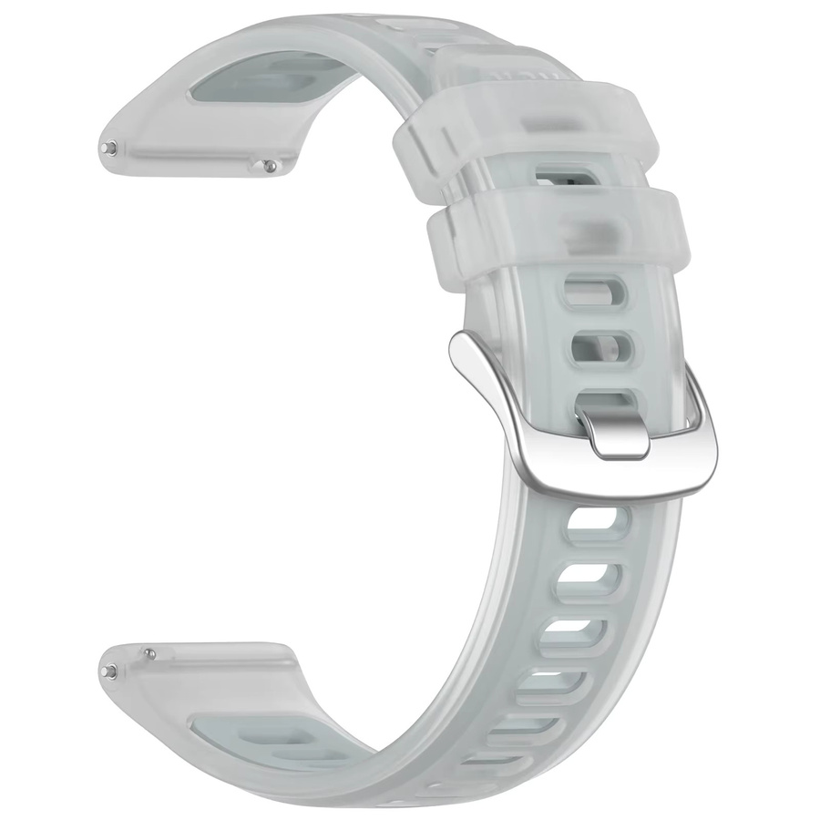 Huawei Uhrenarmband Silikon, halbtransparent, zweifarbig, Weiß - Bild 1