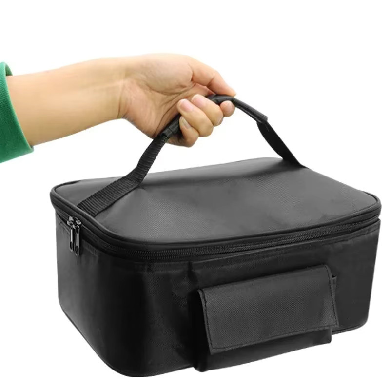 EAFC Tragbare Auto-Lebensmittelwärmer-Tasche für 12 V, Elektrische Lunchtasche zum Aufwärmen von Speisen, Farbe: Schwarz - Bild 5