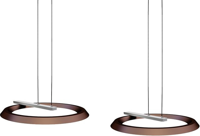Oligo Yano One LED-Pendelleuchte 2-flammig in Schwarz matt mit Brazilian Brown und Weiß, Tunable White (2200K - 5000K) und Casambi-Steuerung - Bild 1
