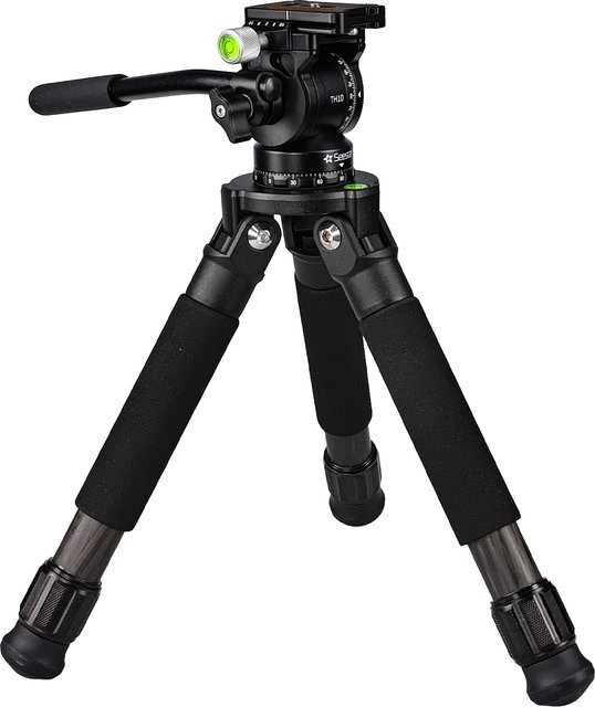 ZWO TH10 TC20 Flüssigkeits-Stativkopf aus Kohlefaser für Smart Teleskope S30 S50 in Schwarz mit hydraulischer Dämpfung für Astrofotografie - Bild 1