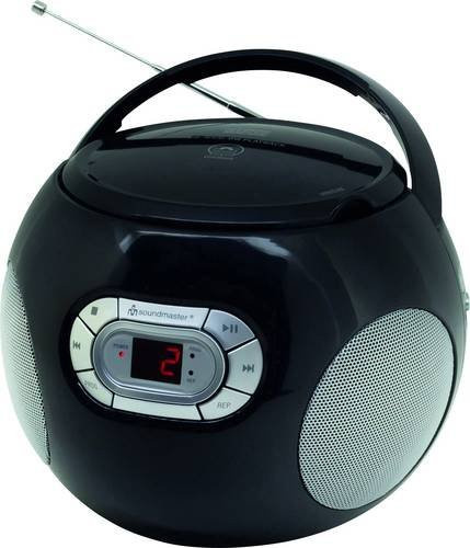 Soundmaster SCD2120SW Radiorekorder mit CD-Player und UKW in Schwarz - Bild 1