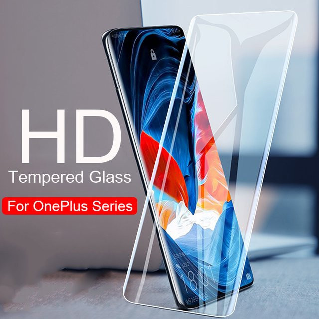 Transparentes Schutzglas für OnePlus 7 Pro, 6T und 5T Displayschutzfolie aus gehärtetem Glas - Bild 1