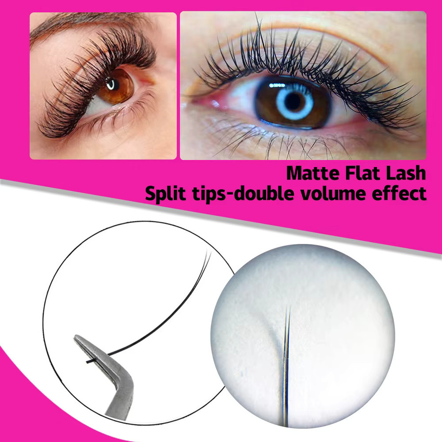 Qeelasee Wimpernverlängerung, Matte Flat Wimpern, Unisex - Bild 5