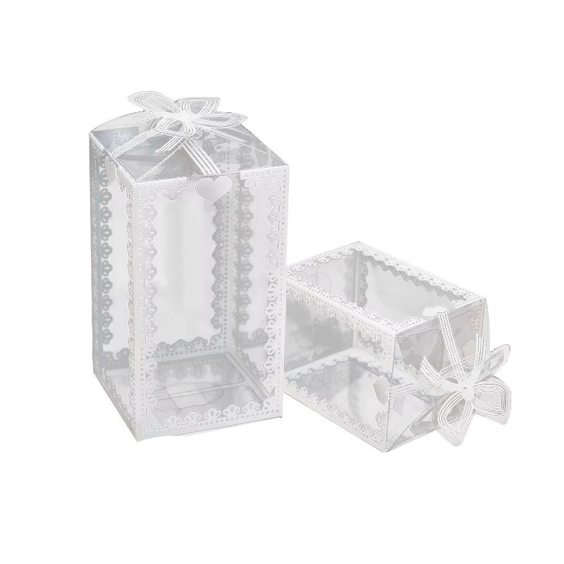 10 Stück transparente PVC-Geschenkboxen für Geburtstag, Hochzeit und Valentinstag zur Verpackung von Pralinen, Dragees oder Kuchen - Bild 5