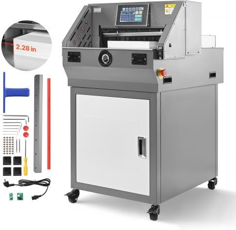 VEVOR Elektrische Papierschneidemaschine mit Infrarotfunktion und Ersatzklinge, 1000 W, Schnittbreite: 457 mm, Schnittstärke: 58 mm - Bild 1