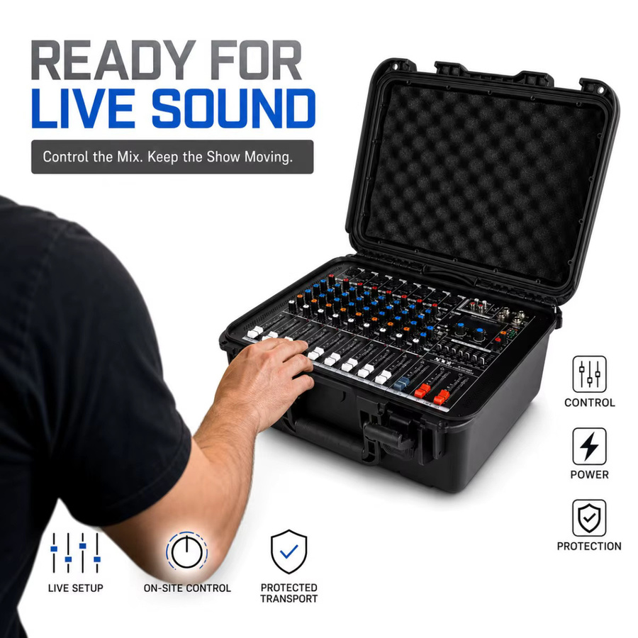NXG All-in-One Mischverstärker in Schwarz mit 450W*2, USB-Player, 7-Band-EQ und 99 DSP-Reverb-Effekten für Karaoke - Bild 6
