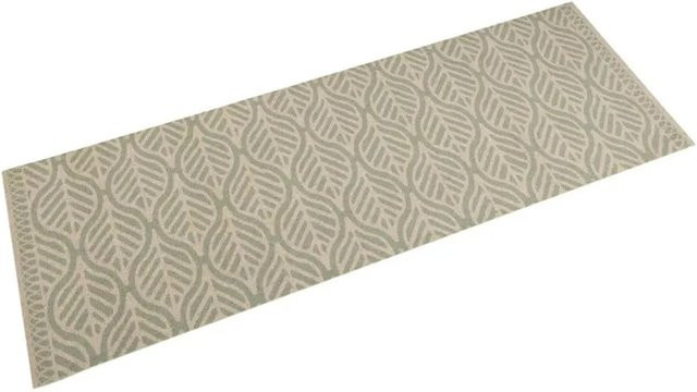 vidaXL Küchenteppich Blätter aus Samt, waschbar und rutschfest, B/T: 45 x 150 cm - Bild 1