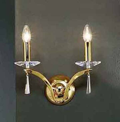 Brumberg Wandleuchte 800592 in Gold/Messing mit Kristallglas und E14 Fassung - Bild 1