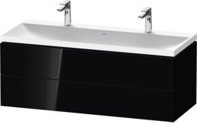 Duravit L-Cube Möbelwaschtisch Vitrium in Schwarz Hochglanz, B/T/H: 120 x 48 x 48 cm - Bild 1
