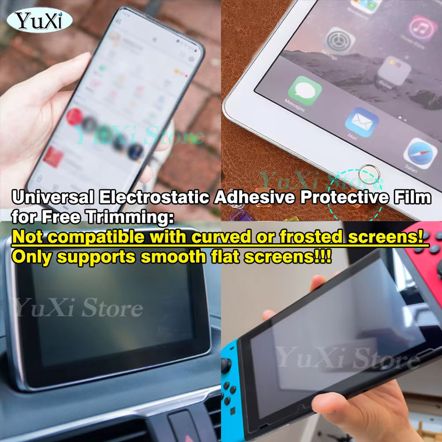 10 Stück YuXi Universal Displayschutzfolie für Telefon, Tablet und GPS, HD klar, transparent, passend für 5 bis 10 Zoll - Bild 4