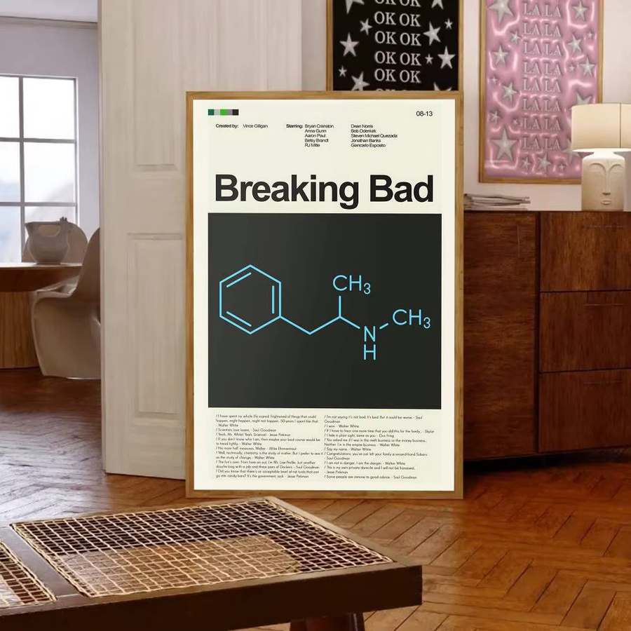 Breaking Bad Klassische Verbrechen TV Poster Druck als Wandkunst für dein Wohnzimmer oder Schlafzimmer in Mehrfarbig - Bild 5