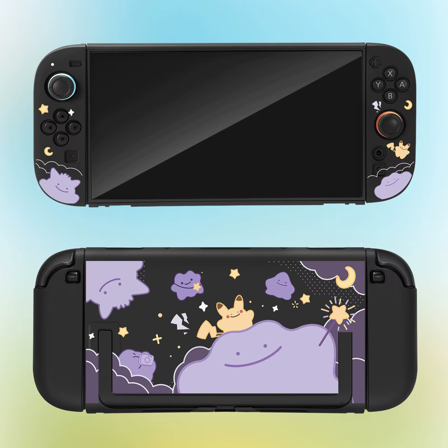 Bandai Matte Hardshell-Schutzhülle mit Ditto-Muster für Nintendo Switch Joy Con Handheld-Spielkonsole - Bild 3