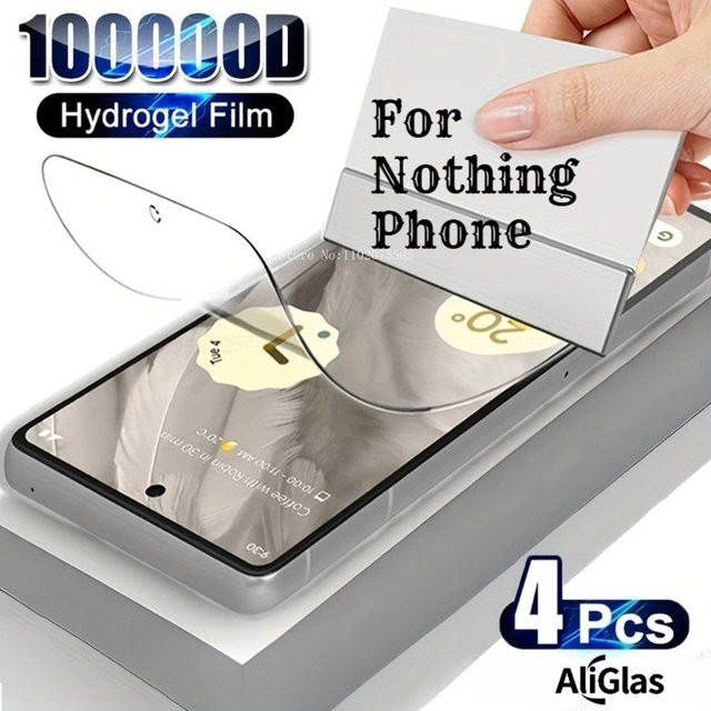 4er-Pack HD Hydrogel Displayschutzfolie für Nothing Phone 2a, 2a Plus, 3a Pro, 3a Lite, transparent - Bild 1