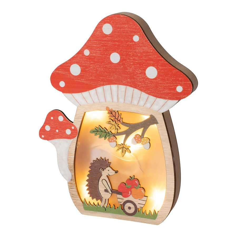 LED-Dekoration Pilz von viva domo in Rot für den Herbst als Tabletop-Deko - Bild 1