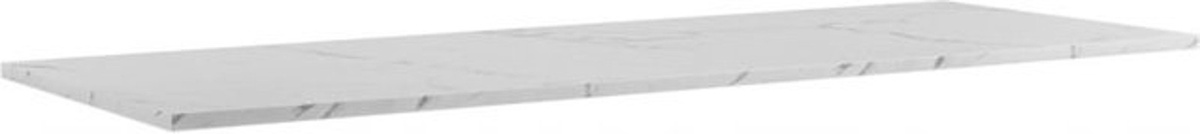 Rodan Badezimmerplan in Weißer Marmor Optik, Abstraktes Design, B: 140,6 cm, H: 46 cm - Bild 1