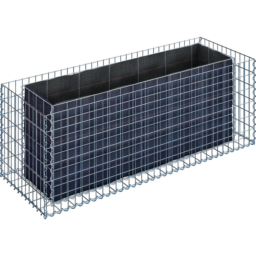 Gabiona Gabionen-Hochbeet eckig aus verzinktem Stahl in Silbergrau, B/T/H: 60 x 60 x 170 cm - Bild 2