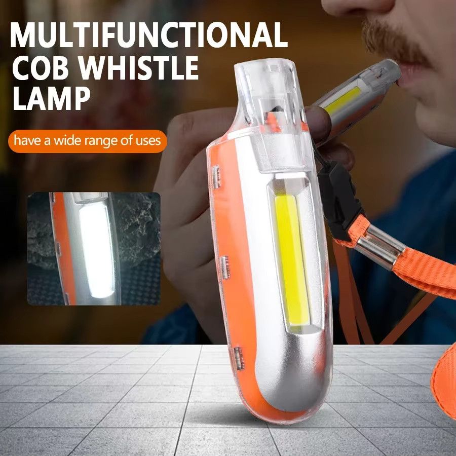 XIWANGFIRE 2-in-1 LED Schlüsselanhänger mit COB-Starklicht und Pfeifenfunktion als tragbare Taschenlampe - Bild 2