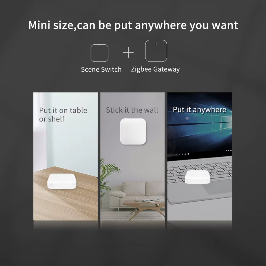 LINCUKOO Zigbee Smart Mini-Schalter Weiß – Szenenschalter für Hausautomation und Home Assistant Unterstützung - Bild 2